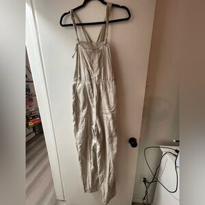 Anthropologie Cream Overalls
